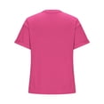 thumbnail image 4 of Posijego Women's V Neck Pocket T-Shirts Basic Short Sleeve Tees Solid Color Loose Summer Shirt Tops, 4 of 5