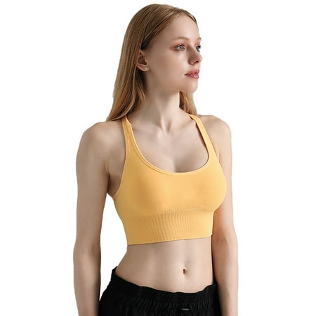 

Women s Solid Color Slim Sleeveless Sports Yoga Bra