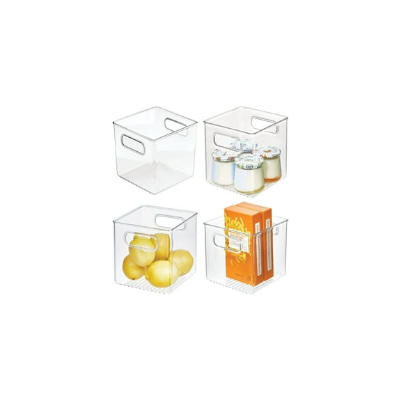 iDesign RPET Fridge Pantry Cube Binz 6 x 6 x 6, Set of 4