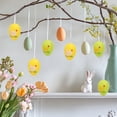 thumbnail image 6 of ChromaMuse 6Pcs Easter Egg Hanging Decorations, Vibrant Multicolor Plastic Eggs for Easter Scene Arrangement, Home Office Party Decorations, 6 of 9
