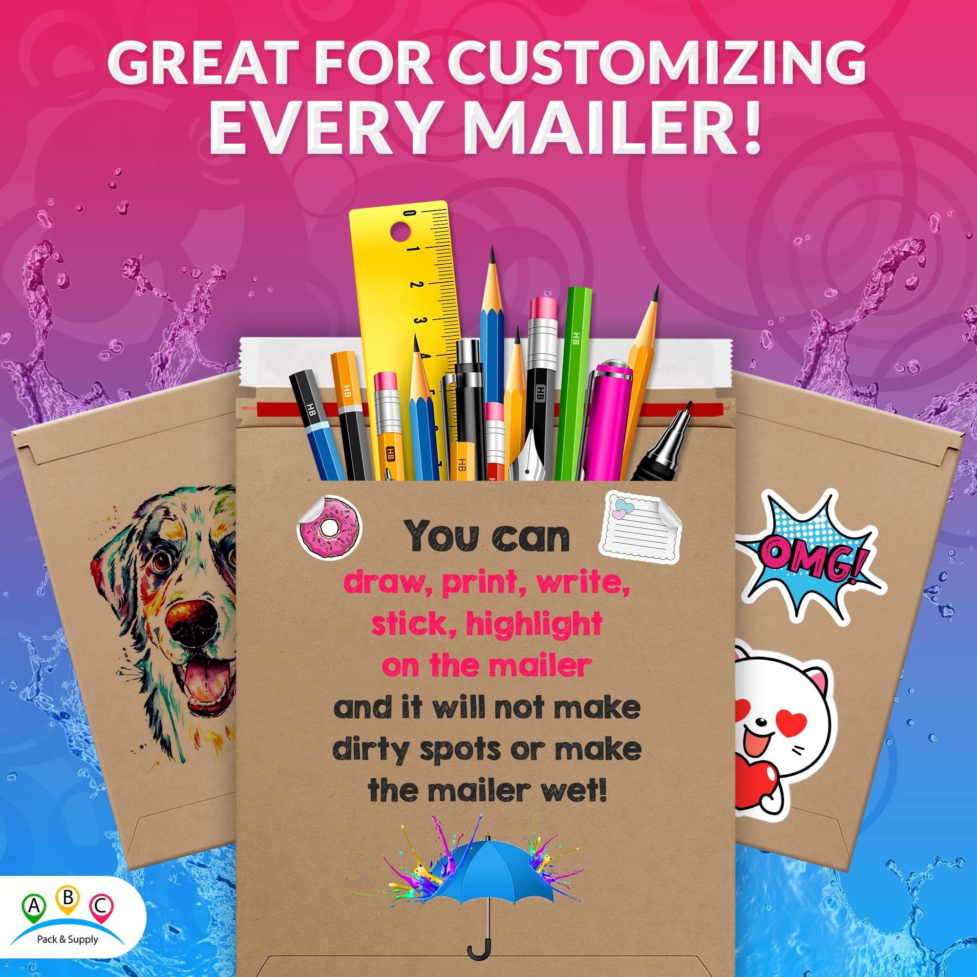 Brown Rigid Mailers, 9 x 11.5 Inches. Pack of 25 Photo Mailer Envelopes. Flat Cardboard Mailers Self-Seal. Sturdy Cardboard Photo Envelope. Recyclable Hard Shipping Envelopes