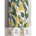 thumbnail image 6 of Abstract Sheer Curtains 108 Inches Long 2 Panels Green Yellow Leaves Modern Art Light Filtering Semi Sheer Window Curtains Drapes for Bedroom Living Room 52"x108", 6 of 7