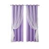 WSZZL Double Layer Star Lace Blackouts Curtains, 2-in-1 Sheer and Opaque Design, Light Control and Noise Reduction, Ideal for Bedroom and Living Room, Perfect for Home Decor, 39.4×51.2in