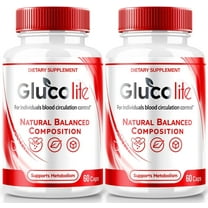 (2 Pack) GlucoLite Capsules, Gluco Lite Premium Blood Support, Natural Balanced Formula for Healthy Levels, Maximum Strength Supplement, GlucoLight Official Pastillas Reviews (120 Capsules)