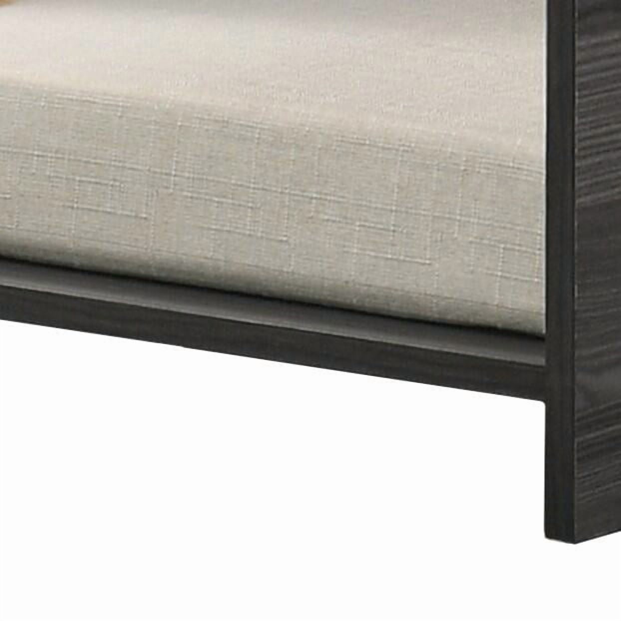 Orthopedic Dog Bed, Esme Ash Gray 47" Wide Modern Comfy Pet Bed with Cushion and Side Storage Compartment, Dark Gray Dog Bed,Particle Board Cat Bed, Pet Supplies Pet Beds & Furniture