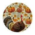 thumbnail image 4 of HAOXIT Happy Thanksgiving Day Round Tablecloth Turkey Pumpkin Table Cloth Cover Washable Polyester Dining Decorative for Holiday Home Party Wedding Picnic 31-35, 4 of 8