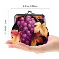 thumbnail image 2 of Grape 0.7 Microfiber Coin Purse with Zinc Alloy Jaws, 4.3x4.7 in/11x12 cm - Stylish and Durable Men's Wallet for Safekeeping Essentials, 2 of 7