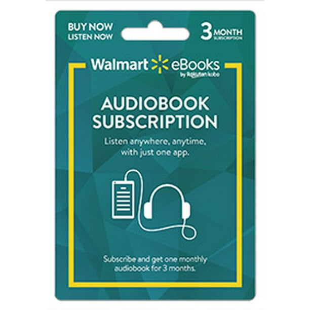Walmart eBooks Audiobook Subscription 3 Months (email delivery