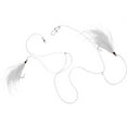 thumbnail image 2 of Ocean Hi/Lo Fishing rigs – BUCKTAIL Teaser Hook for Saltwater – Size 5/0 Hook - 40lb Heavy Duty Mono 3ft Long - Black Duo-Lock Snaps - Hand Tied, for Fluke Flounder, Sea Bass, Redfish, Snapper, Snook, 2 of 7