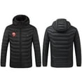 thumbnail image 4 of Heisall Womens Winter Coats 8-Zone Heating USB Smart Thermostat Electric Heating Detachable Hood Long Sleeve Thermal Warmth Padded Jackets, 4 of 8