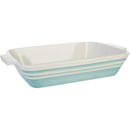 Key Lime Lexi Small Rectangular Baking Dish One Size Aqua blue/white