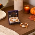 thumbnail image 3 of XHKUYI Halloween Ghost Pumpkin Beaded Bracelet 6.3 inch, Orange & White Stretchable Adjustable Bead Bracelet with Pumpkin Charm, Spooky Season Jewelry Gift for Women Kids, 3 of 7