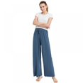 thumbnail image 4 of Women's Yoga Lounge Pants Comfy Modal Pajama Pants Casual Stretch Pant Drawstring Palazzo Lounge Pants Wide Leg for All Seasons,Plus Size Sleepwear Pilates Wear, 4 of 7
