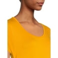 thumbnail image 3 of Oh! Mamma Maternity Women's Scoop Neck Tee with Side Seam Drawstring (Women's & Women's Plus), 3 of 6
