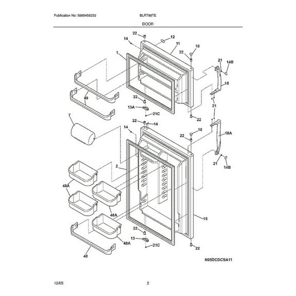 Frigidaire / Electrolux 5304492832 Handle Set - OEM Part