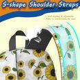 thumbnail image 5 of Sunflower and Outline White Pattern 17" Waterproof Oxford School Backpacks for Teens, S-Shape Padded Straps, for School, Travel, Hiking, Camping, 5 of 5