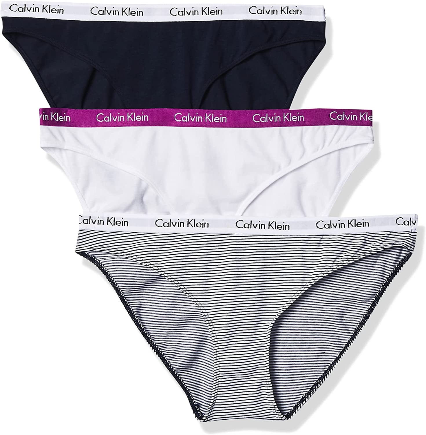 Calvin Klein CK Bikini Panty Carousel Underwear for Women Medium Soft  Cotton Stretch Fabric Featuring Marled Logo 4 Pack