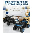 thumbnail image 3 of 12V Kids Ride On ATV Car w/Parent Remote Control, Spring Suspension, LED Lights, Bluetooth, USB, Music, Early Education, Volume Control, Off-Road 4 Wheeler w/LED Flag for Boys & Girls Ages 3+, 3 of 9