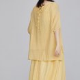thumbnail image 5 of BEFOKA Robe pour Femme Grande Taille, Liquidation de Robes d'Été pour Femmes, Jupe de Complet Ample et Décontractée d'Été pour Femme à Couleur Unie, Manches Mi-Longues, Col Rond, 5 of 5