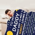 thumbnail image 3 of New Dad Gifts Blanket, First Time Dad Gifts, Expectant Dad Gifts, Dad to be Gifts for 1st Time Dad, Dad Est 2024, New Dad Flannel Blanket and Throws Dad to Be, 3 of 7