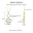 thumbnail image 6 of Rosec Jewels Dangle Pendant Necklace with Certified Moissanite for Women - D-VS1 Quality, 18K Yellow Gold, 6 of 7