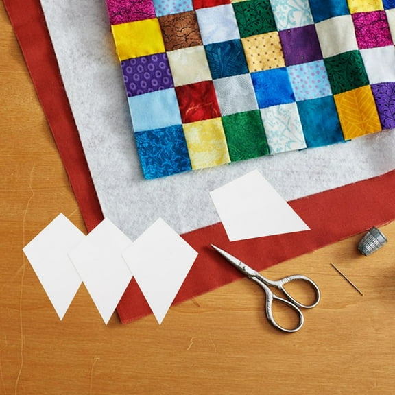 HEMOTON 100pcs Piecing Paper Quilting Diy Paper Templates For Patchwork Projects Reusable Easy To Use All Skill Levels Quilting Patchwork Sewing Pattern Paper For Beginners