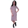 thumbnail image 2 of Moomaya Womens Straight Short Sleeve Dress Plain Casual Relaxed Fit Dresses w/ Pockets, 2 of 8