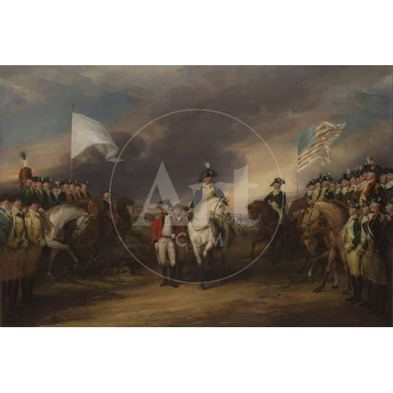 The Surrender of Lord Cornwallis at Yorktown, October 19, 1781, 1787C1828, World Culture Unframed Giclee Print Wall Art by John Trumbull Sold by Art.Com