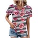 thumbnail image 1 of Top de Verano Mujeres Cuello en V Casual Manga Corta Primavera Y Top de Verano, Tops Cortos para Mujeres, 1 of 9