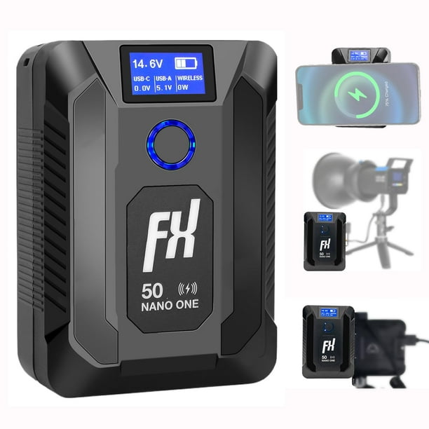 Batería de montaje en V FXLION Nano ONE mejorada, 50 Wh, 14,8 V, 3400 mAh