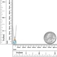 thumbnail image 6 of Gem Stone King 1.12 Ct Cushion Checkerboard Sky Blue Topaz 925 Silver and 10K Yellow Gold Lab Grown Diamond Pendant Necklace with Chain, 6 of 6