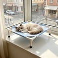 thumbnail image 5 of Cat & Dog Hammock Bed, Elevated Pet Cot with Breathable Mesh, Raised Cat Bed for Small Pets, Portable Puppy Bed Indoor & Outdoor Use (1PC, Blue, 20"x18"x5.3"), 5 of 7