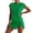 Green, variant on Short Sets for Women Summer Cap Sleeve Crewneck T Shirt and Skirted Shorts Skorts 2 Piece Matching Set Womens Lounge Set