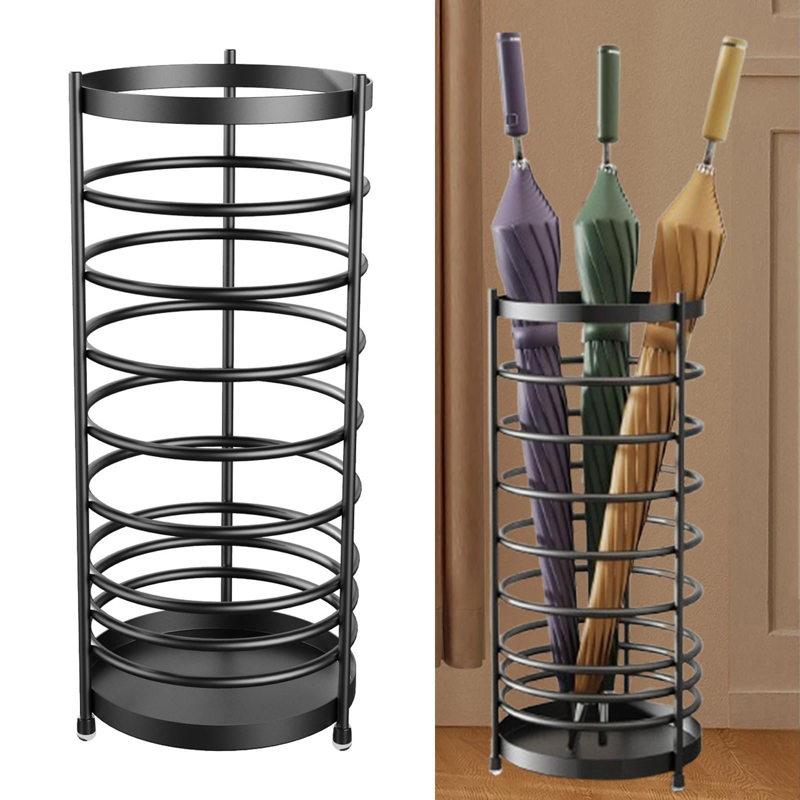 Fancyes Umbrella Stand Umbrella Rack Hollowout Multifunctional Umbrella Holder Organizer for Walking Sticks Mudroom Outdoor Household