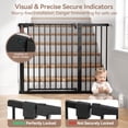 thumbnail image 6 of Baby Safety Gate, Caveen Extra Tall 36'', 29.5-46'' Wide Baby Gate Stairway and Hallway, for Ages 6 to 36 Months, Black, 6 of 9