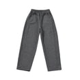 thumbnail image 4 of Plebaso Girls Boys Straight Leg Sweatpants High Elastic Waist Trousers Open Bottom Cotton Pants with Pockets, 4 of 5
