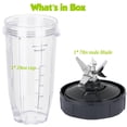 thumbnail image 2 of [New Model] Replacement 7 Fins Male Blade&24oz Blender Cup Compatible For Nutri Ninja Blender [4 Inch Male 7 Fins Blade], 2 of 8
