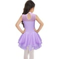 thumbnail image 2 of Haitryli Kids Girls Figure Ice Skating Dress Sleeveless Turtleneck Ballet Dance Dress Dancewear Lavender 12, 2 of 7