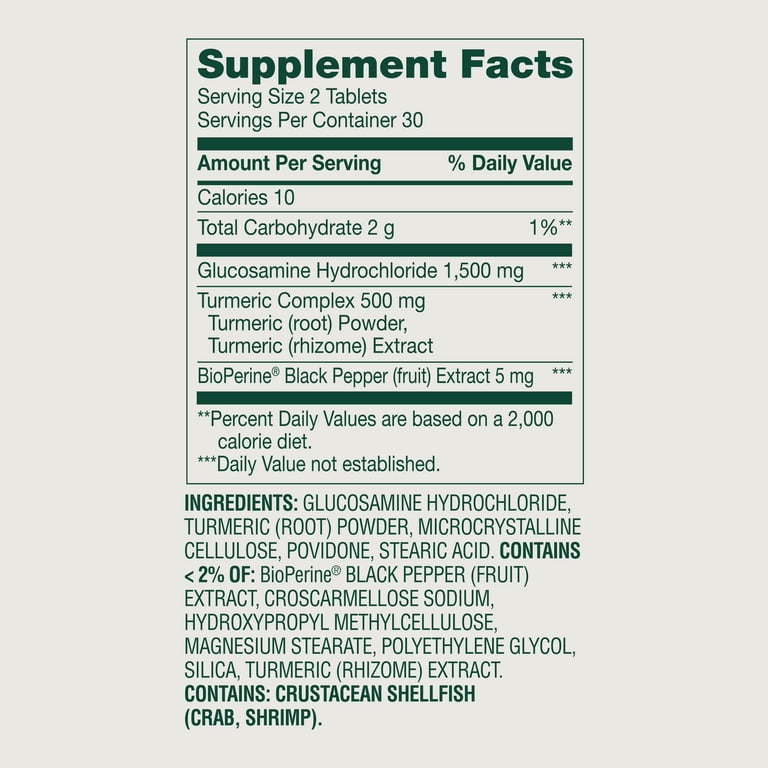 Spring Valley Glucosamine Plus Turmeric, 60 Tablets photo 2