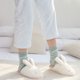 thumbnail image 5 of Worallymy mujeres hombres Otoño Invierno lindo dibujos animados rayas estampado Coral polar calcetines cálido medio tubo medias para dormir Worallymy JD735813410, 5 of 7