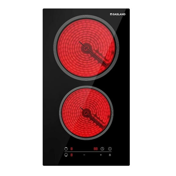 12 in. Built-in Radiant Electric Cooktop Smooth Top in Black with 2-Elements, ETL Certified
