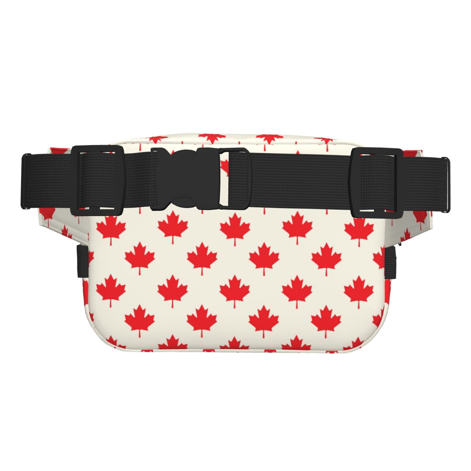 Picia Happy Canada Day Print Square Double-Layer Waist Bag Mini Adjustable Waist Belt Bag Exercise Running Travel Hiking