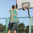 thumbnail image 5 of Sikiie Colorful Palm Leaves Basketball Jersey Reversible Men's Mesh Athletic Sports Shirts Training Practice S-4XLSmall, 5 of 6