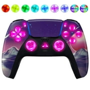 Cyber Moon Silent Modz LED Light Up Button Wireless Custom Controller for PS5