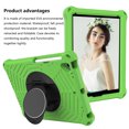 thumbnail image 3 of Allytech Silicone Case Compatible with Apple iPad 9.7" 6th 5th Gen / iPad Air 2/ iPad Air 1, Kickstand Feature EVA Rubber Hand Strap Shoulder Strap Kids Friendly Shockproof Case Cover, Green, 3 of 6
