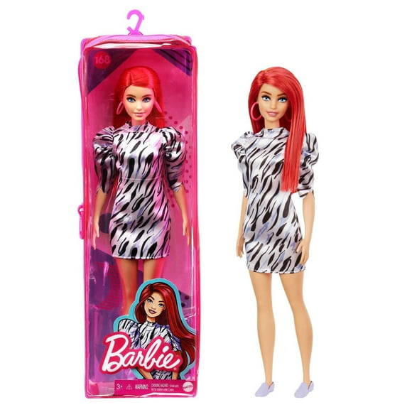Barbie Fashionistas Poupée 168, buste petit, cheveux longs roux