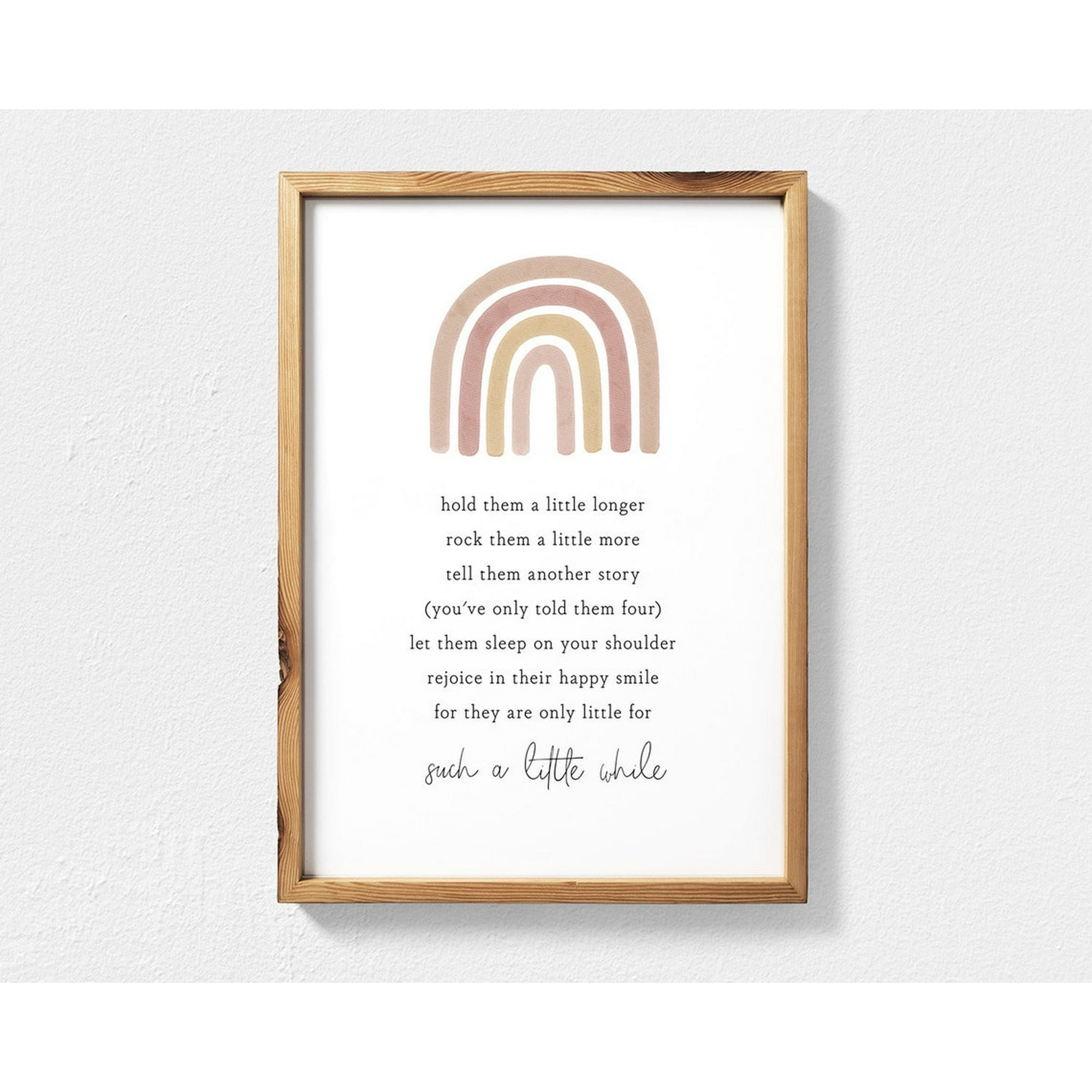 Hold Them A Little Longer Wall Art Print, Gender Neutral Nursery Decor