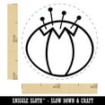 thumbnail image 2 of Pin Cushion Sewing Self-Inking Rubber Stamp Ink Stamper - Brown Ink - Mini 1/2 Inch, 2 of 7