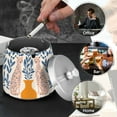 thumbnail image 4 of Yayeee Ashtray with Lid for Cigarette Smokeless Stainless Steel Home Ash Holder, Leopards Leaves, 4 of 7
