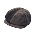 thumbnail image 7 of Cotton Newsboy Cap for Men Women - Adjustable Size 8 Panel Cabbie Hats, Classic Vintage Gatsby Lvy Cabbie Hat Flat Beret Cap, Lightweight Breathable Summer Gatsby Fishing Hats,Black, 7 of 7
